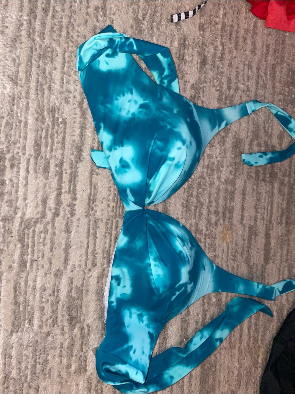 Tie-Dye Teal Bikini Top - Women Swim Bikini